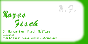mozes fisch business card